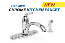 Premier Waterfront 3577634 Chrome Single Handle Kitchen Faucet w Side Sprayer
