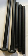 Black Tension Rod, Adjustable Up To 80 Inches Long,3.5 Inches Round Rod