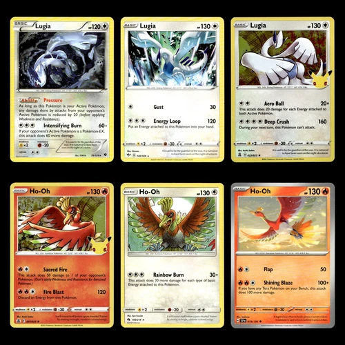 6x Lugia Ho-Oh Lot 78 XY Fates Collide Pokemon Cards Collection Set Building TCG