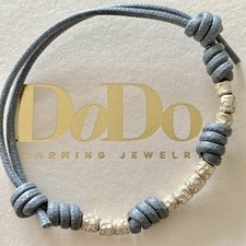 Dodo Pomellato Bracciale Grigio Unisex Granelli Fuori Produzione Argento Origina