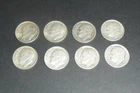 Eight Jefferson Dimes   90% Silver.