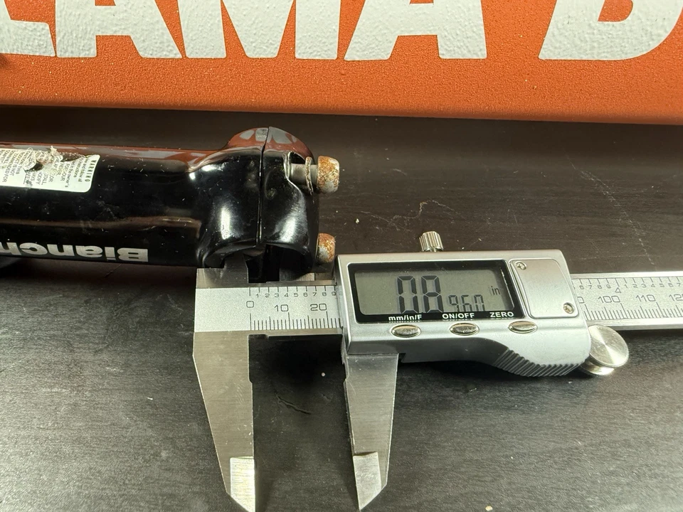 Bianchi Road Bike/MTB Stem Black Threadless 1 Inch Clamp 1 1/8 Steerer 120mm #9 - Image 3 of 4