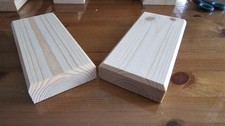 Redwood Plinth Blocks pair 175 x 80 x 25mm .Made to order.custom sizes available