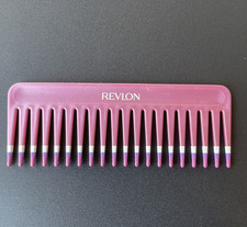 Vintage Revlon Comb Pink Purple Twice Color Dipped Wide Toothed Detangling Comb