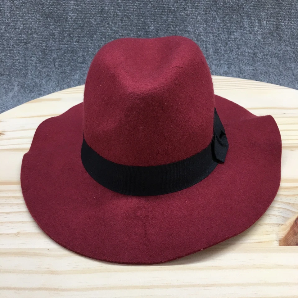 Sombrero Peter Grimm Fedora Unisex Rojo Talla Única Ajustado Redondo Ala Curvada Lana Foto 2 de 4