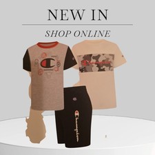 Champion Boys 3-Piece Set Orange Gray Tees Navy Shorts Size 5 NWT