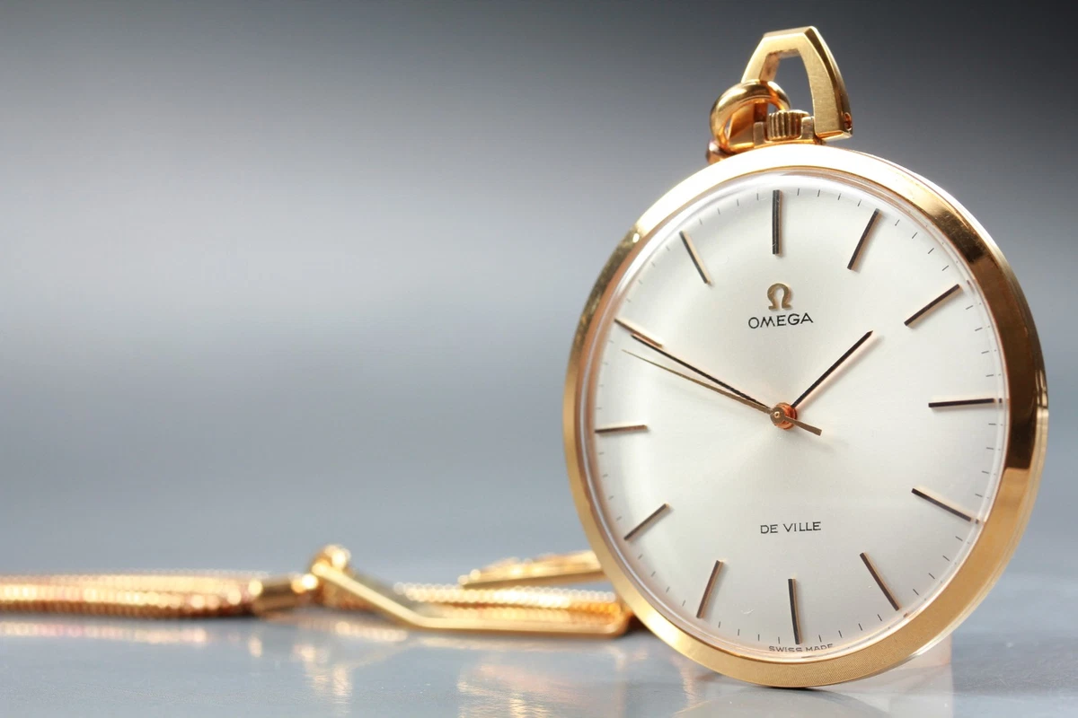 OMEGA Open Face Pocket Watch Pocket Watches with Vintage 17 Jewels