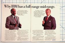 Vintage 1987 IBM Mid-Range Mainframe Computers Magazine Print Ad