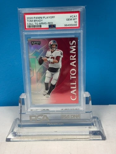2020 Playoff Call to Arms Tom Brady #CA-1 Red Prizm PSA 10