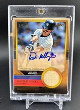 2012 Don Mattingly Golden Greats Game Used Auto Bat 5/5 Rare