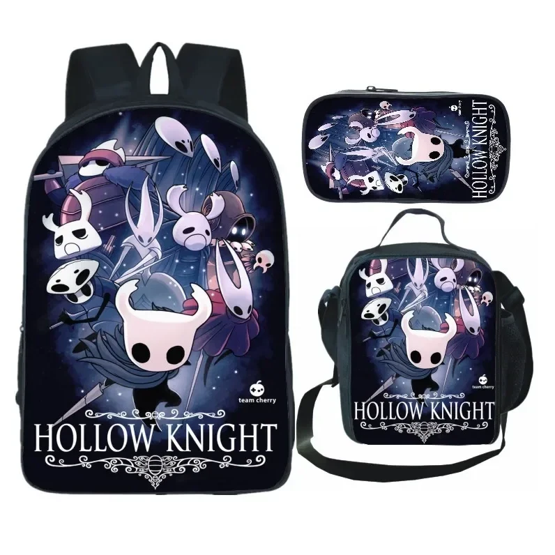 Hollow Knight Game Backpack Set with Lunch Bag and Pencil Case