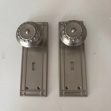 Nostalgic Warehouse Mission Door Knob in Satin Nickel Passage Antique