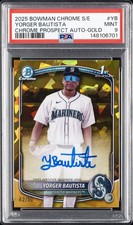 2025 BOWMAN CHROME PROSPECTS AUTO GOLD #YB YORGER BAUTISTA 42/50 PSA 9