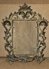 Antique brass picture frame features intricate leaf motifs in Art Nouveau — photo 6