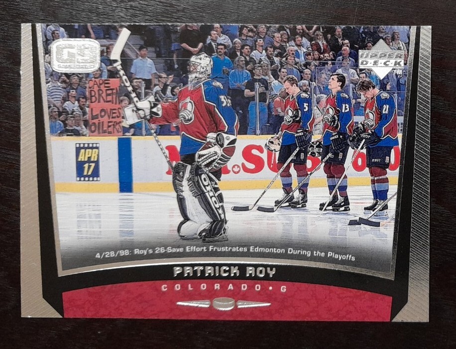 1998 Upper Deck Patrick Roy Game Dated Avalanche #74 Hockey Card
