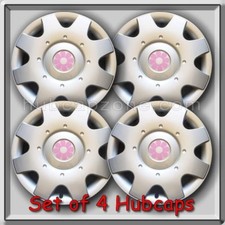 1998-2010 16 Vw Volkswagen Beetle Pink Daisy Flower Hub Caps Wheel Covers