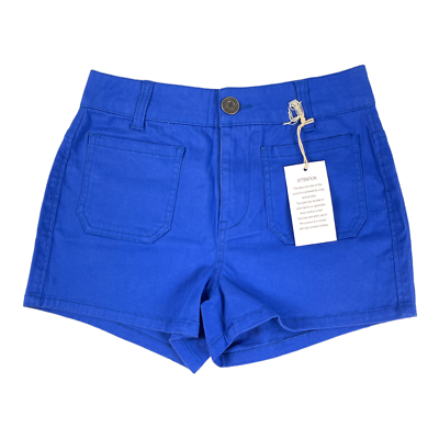 SO - Womens Juniors High Rise Super Stretch Shortie Shorts - Proud