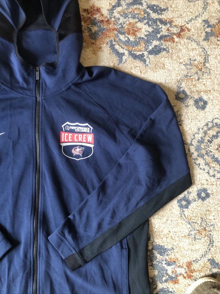 Chaqueta Nike Dri Fit Para Hombre XL Azul Columbus Chaquetas Cremallera Completa Rendimiento Foto 4 de 4