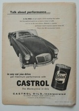 CASTROL Oils 1958 magazine advert - English - USA MGA