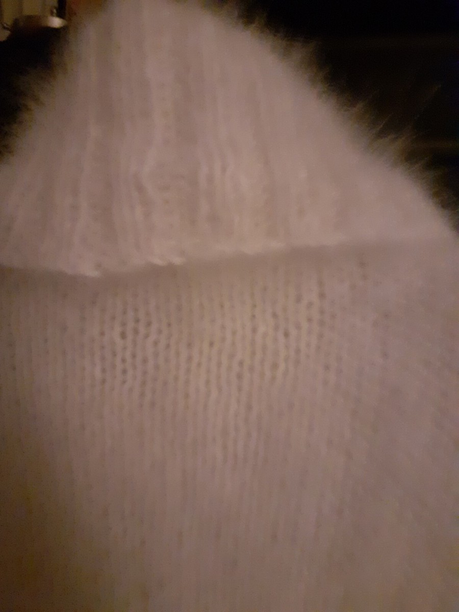 Pull Angora Blanc Très Doux Et Poilu – Marque Anny Blatt, Col Roulé, Taille XL, Neuf Sans étiquettes