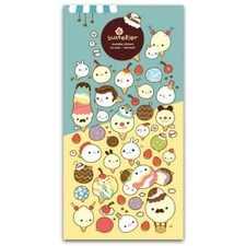 LINDAS PEGATINAS DE HELADOS Postre Comida Papel Adhesivo Hoja Niños Artesanía Álbum de Recortes