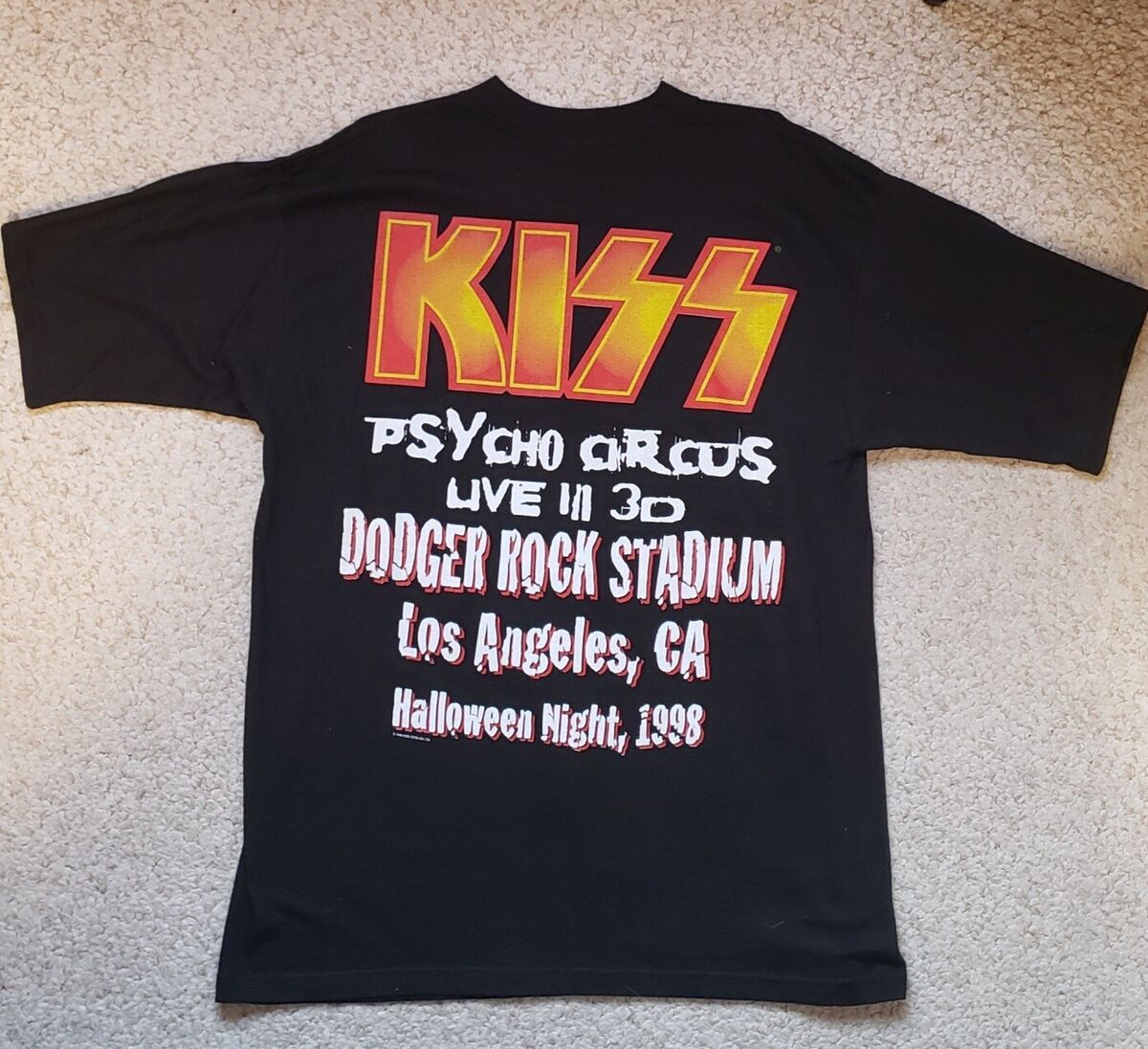 KISS T-Shirt - 1998 Los Angeles Dodger Stadium Psycho Circus KISS T-Shirt - 1998 Los Angeles Dodger Stadium Psycho Circus