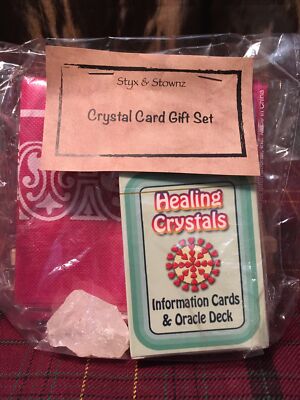 Healing Crystal Information and Oracle Card Gift Set Clear Quartz