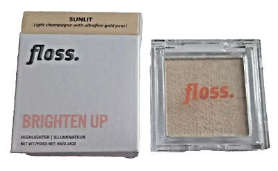 floss Brighten Up Highlighter, Sunlit, light Champagne with Ultrafine Gold Pearl