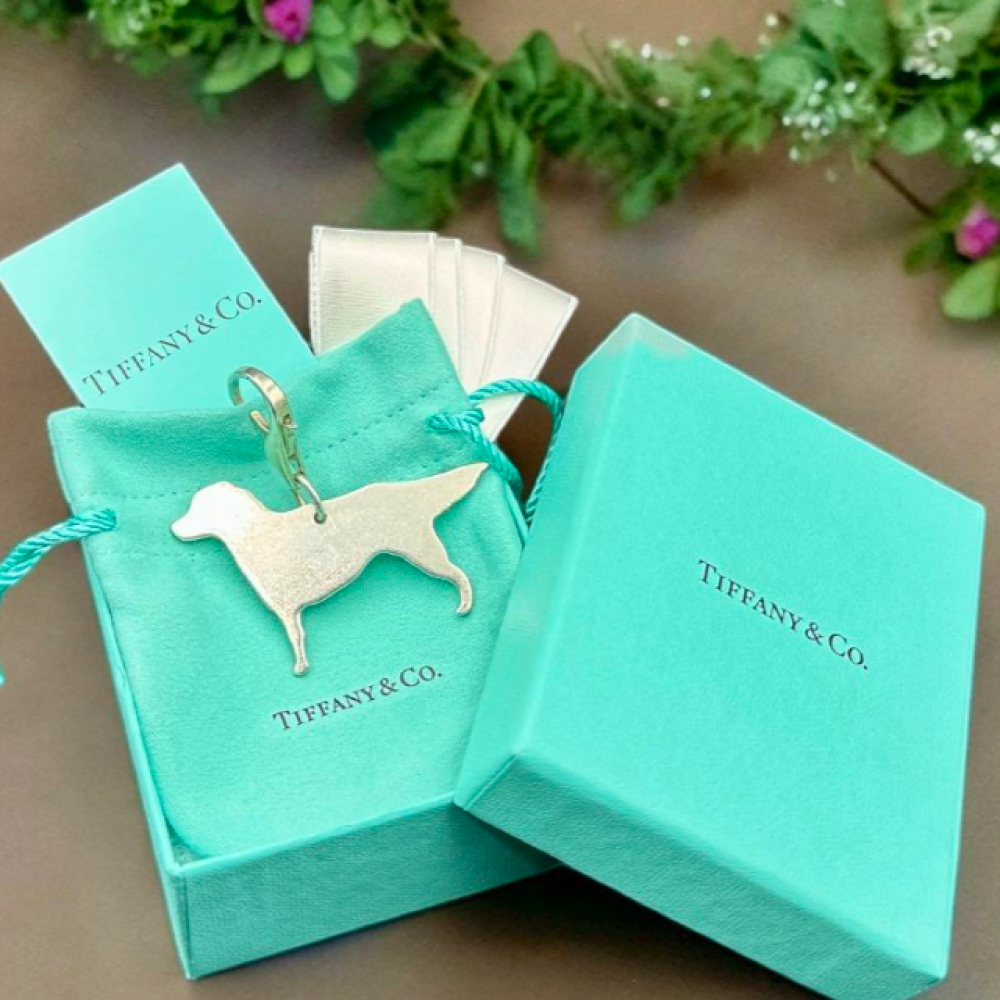 TIFFANY&CO. Dog Key Ring Charm Silver 925