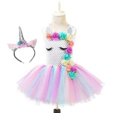 Unicorn Tutu Dress for Girls Birthday Party Unicorn Costume Outfit size 7-8 year