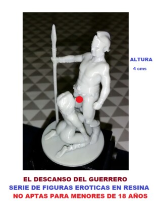 FIGURA EROTICA EL DESCANSO DEL GUERRERO OPLITA ALTURA 4 cms - Esc tipo warhammer
