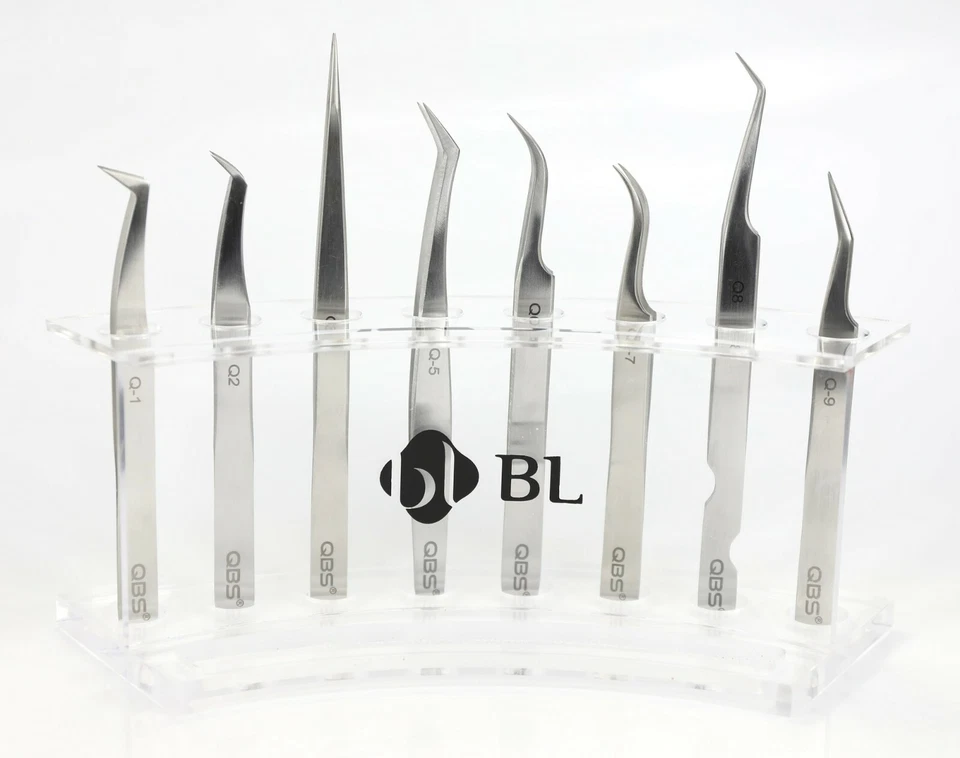 QBS® Stainless Steel Anti-Magnetic Lash Tweezers For Eyelash Extensions