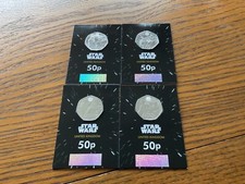 4 STAR WARS 2023/24 50P SET R2 D2,VADER,SKYWALKER,HAN SOLO ALL CERTIFIED BUNC