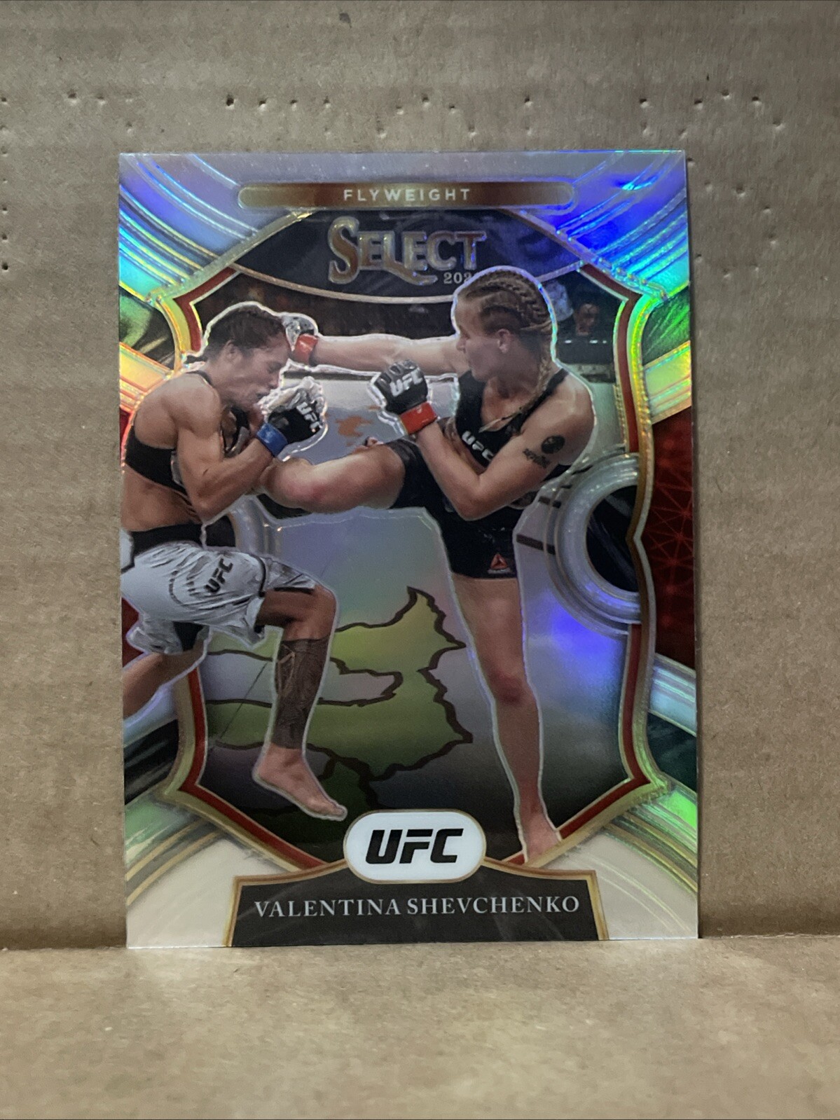 2021 VALENTINA SHEVCHENKO PANINI SELECT UFC #33 SILVER PRIZM CONCOURSE SP CARD