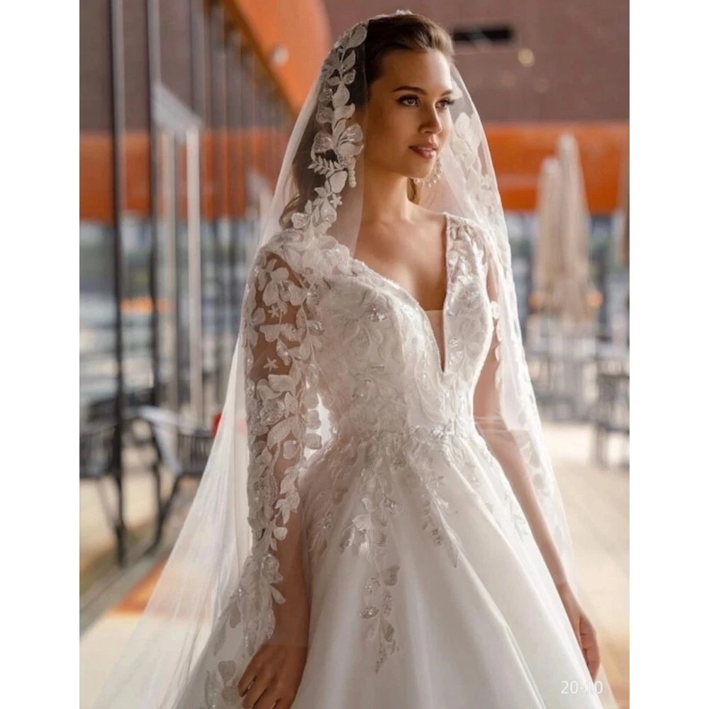 Wedding veil 2025 lace edge