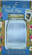 NIP Reusable Mason Jar Snack Bags by Evriholder BPA Free 10 Pieces FREE SHIPPING