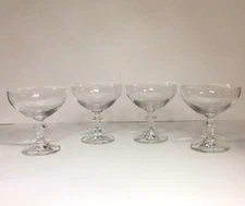 Schott Zwiesel Contour Low Sherbet Glasses 4 3/8 Inch 6 Oz Germany Set Of 4
