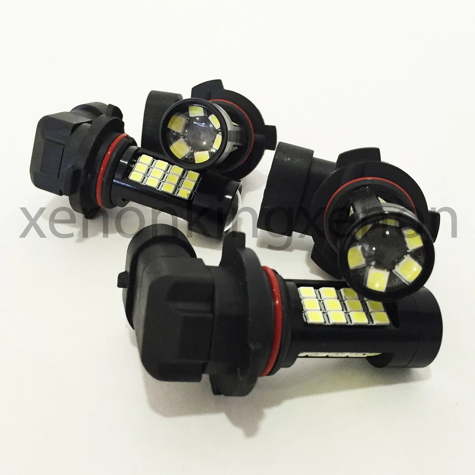Combo 9006-HB4 9005-HB3 Samsung LED 42 SMD High/Low Beam White #x5 Light Bulbs - Image 4 of 4