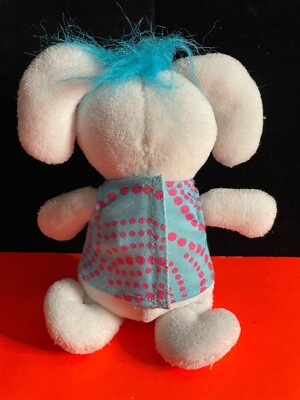 Fisher Price Mattel Sing a Ma Jigs BLUE HAIR/LIPS Singing Plush