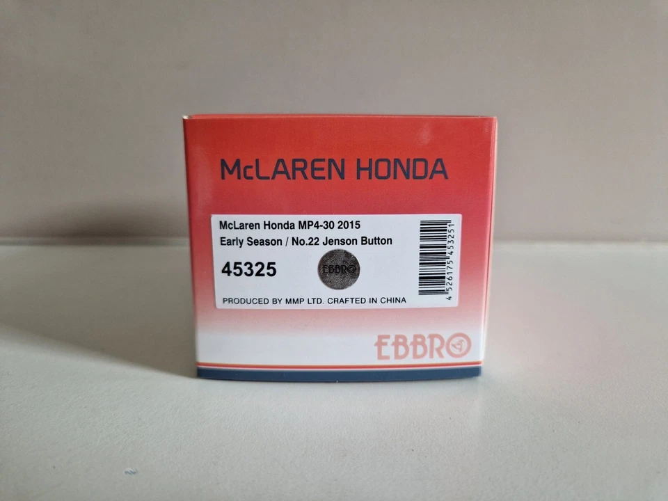 Pulsante Ebbro 1/43 McLaren Honda Mp 4/30 J. - inizio stagione 2015 - 45325 - Immagine 4 di 4
