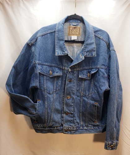 Medium Denim Jacket 90s Biker Rock Punk 