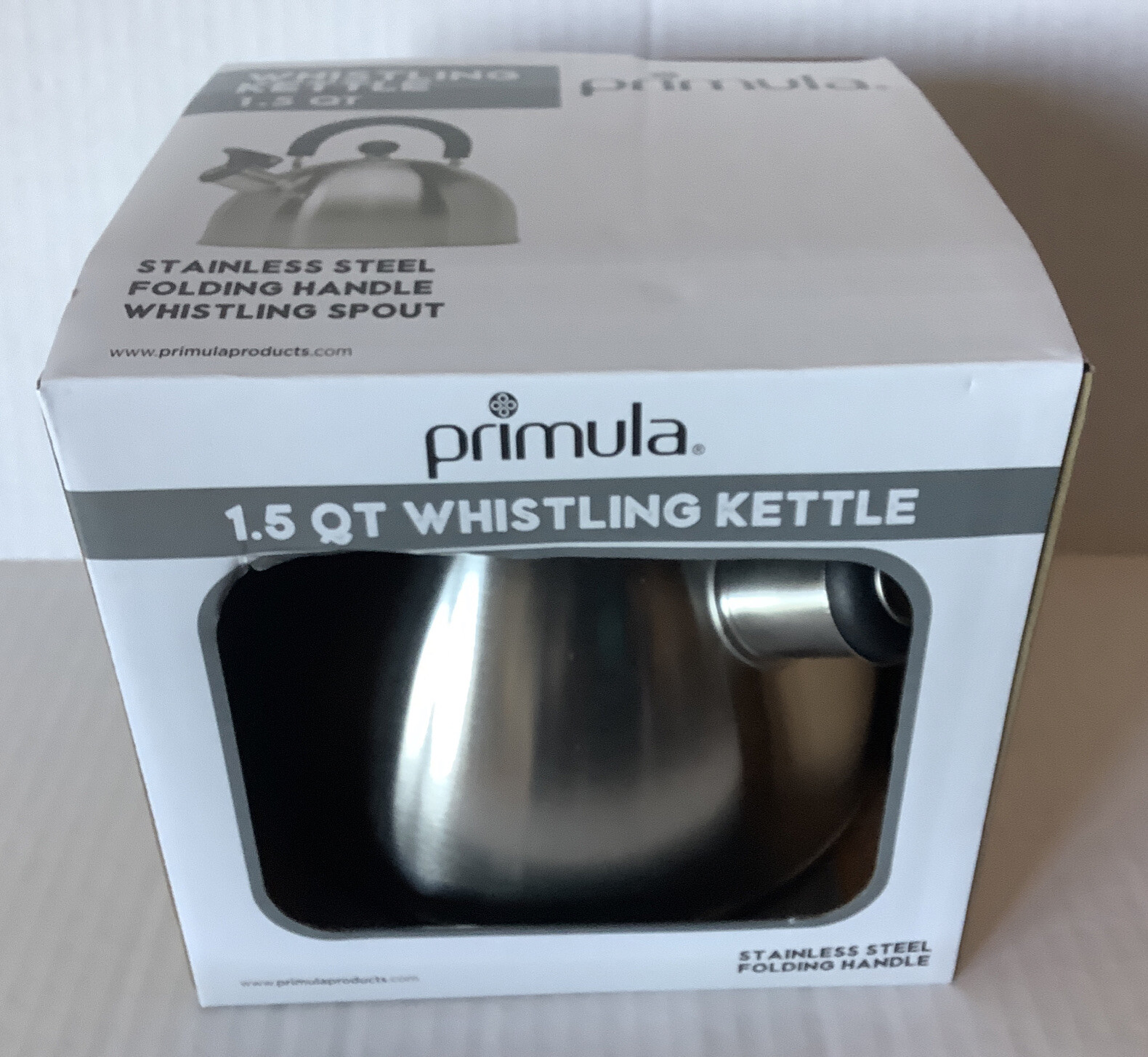Primula Stewart Stovetop Whistling Kettle 1.5 qt Stainless Steel NEW eBay