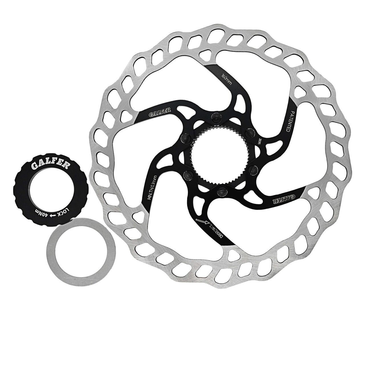 Disco Freno MTB 160mm Wave Galfer DB002WCL Bici Attacco Center Lock