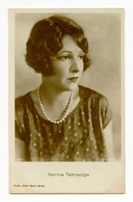1920s Vintage Silent Film movie star NORMA TALMADGE photo postcard