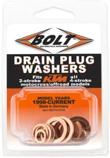 Bolt MC Hardware - DPWKTM - Copper Drain Plug Washer Set KTM 50 150 250 450 350 