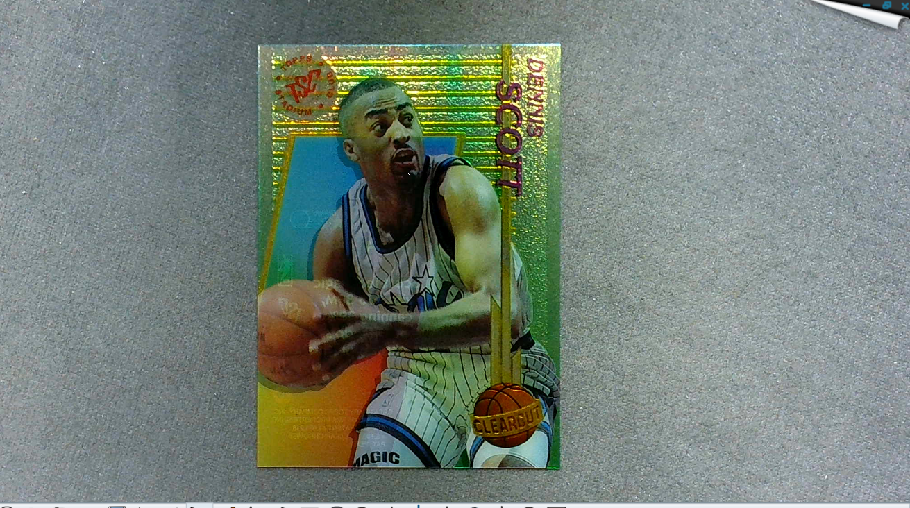 1994-95 Dennis Scott Card #19 Stadium Club Clear Cut Orlando Magic  Basketball