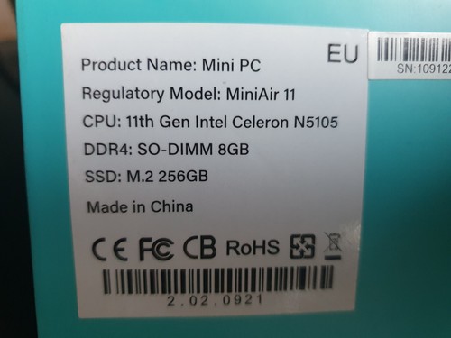 GEEKOM MINI PC MiniAir 11 N5105 8GB RAM 256GB SSD - Imagen 6 de 6