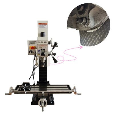 Drilling & Milling Machine Horizontal Brushless Precision Lathe RCOG-28V 110V