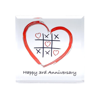 years Anniversary of Marriage ,Modern Gift Keepsake Heart XO