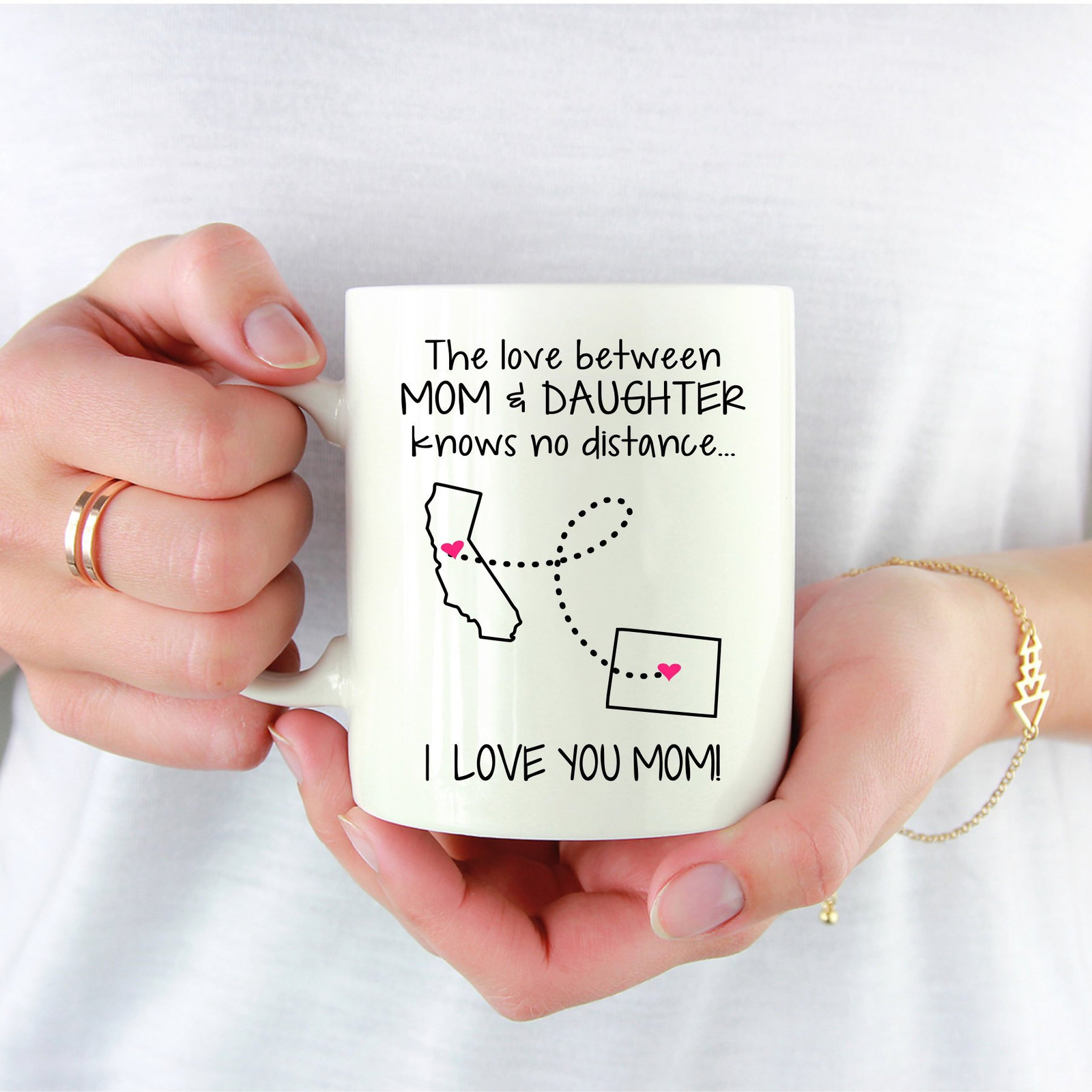 Mom Gift From Daughter Coffee Mug Long Distance Mother Christmas Gift Mug